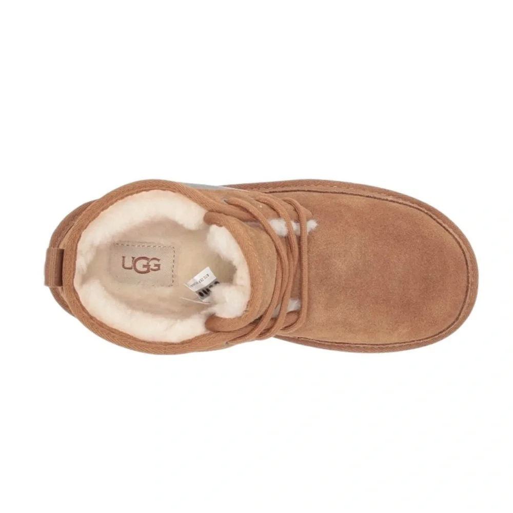 NEW UGG Neumel Chromatic Shoes Chestnut Big Kids Sz 4 Iridescent Chukka Rainbow